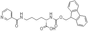 N2-[(9H-芴-9-基甲氧基)羰基]-N6-(3-吡啶基羰基)-L-赖氨酸分子结构 (CAS 252049-11-9)