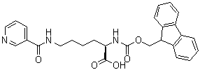 N2-[芴甲氧羰基]-N6-(3-吡啶基羰基)-D-赖氨酸分子结构 (CAS 252049-12-0)