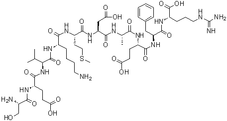 CAS # 252256-37-4, Memapsin 2 peptide substrate (synthetic), L-Seryl-L-alpha-glutamyl-L-valyl-L-lysyl-L-methionyl-L-alpha-aspartyl-L-alanyl-L-alpha-glutamyl-L-phenylalanyl-L-arginine