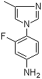 CAS # 252340-70-8, 3-Fluoro-4-(4-methyl-1H-imidazol-1-yl)aniline, [3-Fluoro-4-(4-methylimidazol-1-yl)phenyl]amine