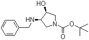 (3S,4S)-N-Boc-3-苄氨基-4-羟基吡咯烷分子结构 (CAS 252574-03-1)