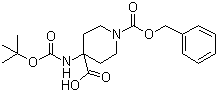 structure of CAS# 252720-32-4, 4-Boc-氨基哌啶-1,4-二羧酸-1-苄酯