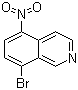 structure of CAS# 252861-41-9, 8-溴-5-硝基异喹啉