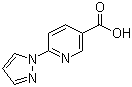 6-(1H-吡唑-1-基)烟酸分子结构 (CAS 253315-22-9)