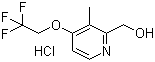 structure of CAS# 253345-80-1, 2-羟甲基-3-甲基-4-(2,2,2-三氟乙氧基)吡啶盐酸盐
