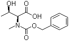 N-甲基-N-[苄氧羰基]-L-苏氨酸分子结构 (CAS 253595-72-1)