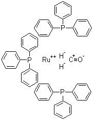 structure of CAS# 25360-32-1, Carbonyldihydrotris(triphenylphosphine)ruthenium