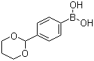 [4-(1,3-二氧杂环己-2-基)苯基]硼酸分子结构 (CAS 254454-02-9)