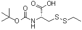 structure of CAS# 25461-01-2, N-[叔丁氧羰基]-3-(乙基二硫基)-L-丙氨酸