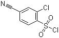 2-氯-4-氰基苯磺酰氯分子结构 (CAS 254749-11-6)