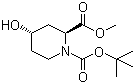 structure of CAS# 254882-14-9, (2S,4S)-4-羟基哌啶-1,2-二羧酸 1-叔丁酯 2-甲酯