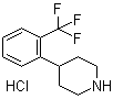 4-(2-三氟甲基苯基)哌啶盐酸盐分子结构 (CAS 255051-14-0)