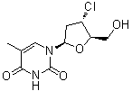 structure of CAS# 25526-94-7, 3'-氯-3'-脱氧胸苷