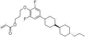 2-丙烯酸 3-[2,6-二氟-4-[(反式,反式)-4'-丙基[1,1'-联环己基]-4-基]苯氧基]丙基酯分子结构 (CAS 255386-69-7)