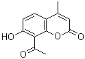 structure of CAS# 2555-29-5, 8-Acetyl-7-hydroxy-4-methylcoumarin