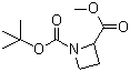 structure of CAS# 255882-72-5, N-Boc-氮杂环丁烷-2-甲酸甲酯