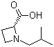 (2R)-1-(2-甲基丙基)-2-氮杂环丁烷羧酸分子结构 (CAS 255883-26-2)