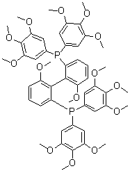 structure of CAS# 256235-61-7, (6,6'-二甲氧基[1,1'-联苯]-2,2'-二基)二[二(3,4,5-三甲氧基苯基)膦]