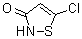 5-氯-3(2H)-异噻唑啉酮分子结构 (CAS 25629-58-7)