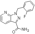 structure of CAS# 256376-62-2, 1-(2-Fluorobenzyl)-1H-pyrazolo[3,4-b]pyridine-3-carboxamide