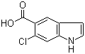 6-氯-1H-吲哚-5-甲酸分子结构 (CAS 256935-86-1)