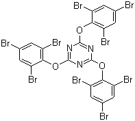 CAS # 25713-60-4, 2,4,6-Tris-(2,4,6-tribromophenoxy)-1,3,5-triazine, Tris(tribromophenyl) cyanurate