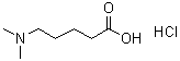 5-二甲基氨基戊酸盐酸盐分子结构 (CAS 25726-28-7)