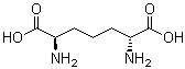 structure of CAS# 2577-62-0, (2R,6R)-rel-2,6-Diaminoheptanedioic acid