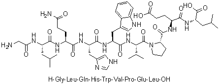 CAS # 257943-61-6, Glycyl-L-leucyl-L-glutaminyl-L-histidyl-L-tryptophyl-L-valyl-L-prolyl-L-alpha-glutamyl-L-leucine