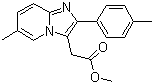 6-甲基-2-(4-甲基苯基)咪唑[1,2-a]吡啶-3-乙酸甲酯分子结构 (CAS 258273-50-6)