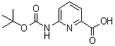 6-[(叔丁氧羰基)氨基]-2-吡啶羧酸分子结构 (CAS 258497-21-1)