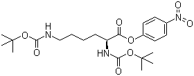 structure of CAS# 2592-19-0, N,N'-二叔丁氧羰基-L-赖氨酸对硝基苯酚酯