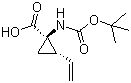CAS # 259221-77-7, (1R,2S)-1-(tert-Butoxycarbonylamino)-2-vinylcyclopropanecarboxylic acid