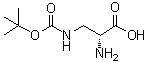 3-[[叔丁氧羰基]氨基]-D-丙氨酸分子结构 (CAS 259825-43-9)