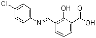 3-[[(4-氯苯基)亚氨基]甲基]-2-羟基-苯甲酸分子结构 (CAS 259853-21-9)