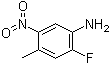 2-氟-4-甲基-5-硝基苯胺分子结构 (CAS 259860-00-9)
