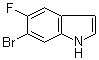structure of CAS# 259860-08-7, 6-溴-5-氟-1H-吲哚