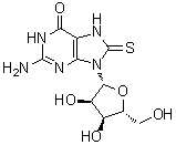 8-硫代鸟苷分子结构 (CAS 26001-38-7)