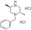 (2S,5R)-1-苄基-2,5-二甲基哌嗪二盐酸盐分子结构 (CAS 260254-80-6)