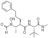 structure of CAS# 260264-93-5, (alphaR)-N-[(1S)-2,2-二甲基-1-[(甲基氨基)羰基]丙基]-alpha-[(1S)-1-(甲酰基羟基氨基)乙基]苯戊酰胺
