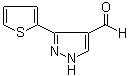 structure of CAS# 26033-27-2, 3-(噻吩-2-基)-1H-吡唑-4-甲醛