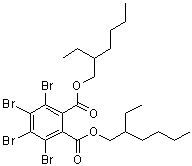 二(2-乙基己基)四溴邻苯二甲酸酯分子结构 (CAS 26040-51-7)