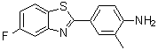 structure of CAS# 260443-89-8, 4-(5-氟-2-苯并噻唑基)-2-甲基苯胺