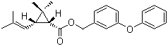CAS # 26046-85-5, D-Phenothrin, (1R-trans)-2,2-Dimethyl-3-(2-methyl-1-propenyl)-cyclopropanecarboxylic acid, (3-phenoxyphenyl)methyl ester, 3-Phenoxybenzyl (1R-trans)-2,2-dimethyl-3-(2-methylprop-1-enyl)cyclopropanecarboxylate