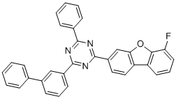 2-(6-氟二苯并呋喃-3-基)-4-苯基-6-(3-苯基苯基)-1,3,5-三嗪分子结构 (CAS 2608651-91-6)
