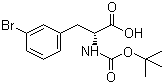 CAS # 261360-77-4, (R)-N-Boc-3-Bromophenylalanine, N-tert-Butoxycarbonyl-3-bromophenyl-D-alanine