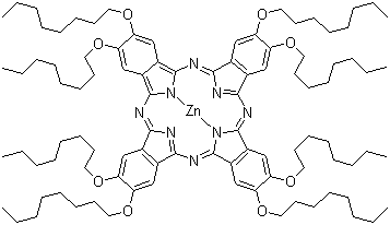2,3,9,10,16,17,23,24-八(辛氧基)-29H,31H-酞菁锌分子结构 (CAS 261504-18-1)