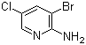 2-氨基-3-溴-5-氯吡啶分子结构 (CAS 26163-03-1)