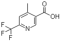 4-甲基-6-(三氟甲基)-3-吡啶羧酸分子结构 (CAS 261635-74-9)