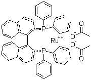 [(S)-(-)-2,2'-双(二苯基膦)-1,1'-联萘]二乙酸钌(II)分子结构 (CAS 261948-85-0)